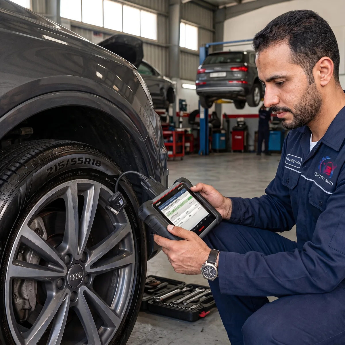 Diagnostic sensor scan on a vehicle