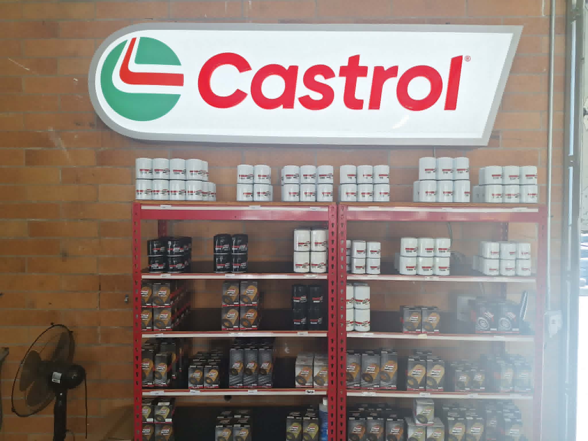 Castrol products display at Quality Auto Repair