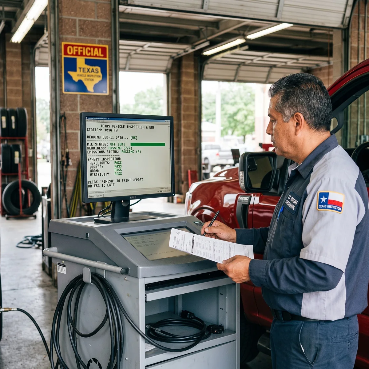 Texas state vehicle inspection service