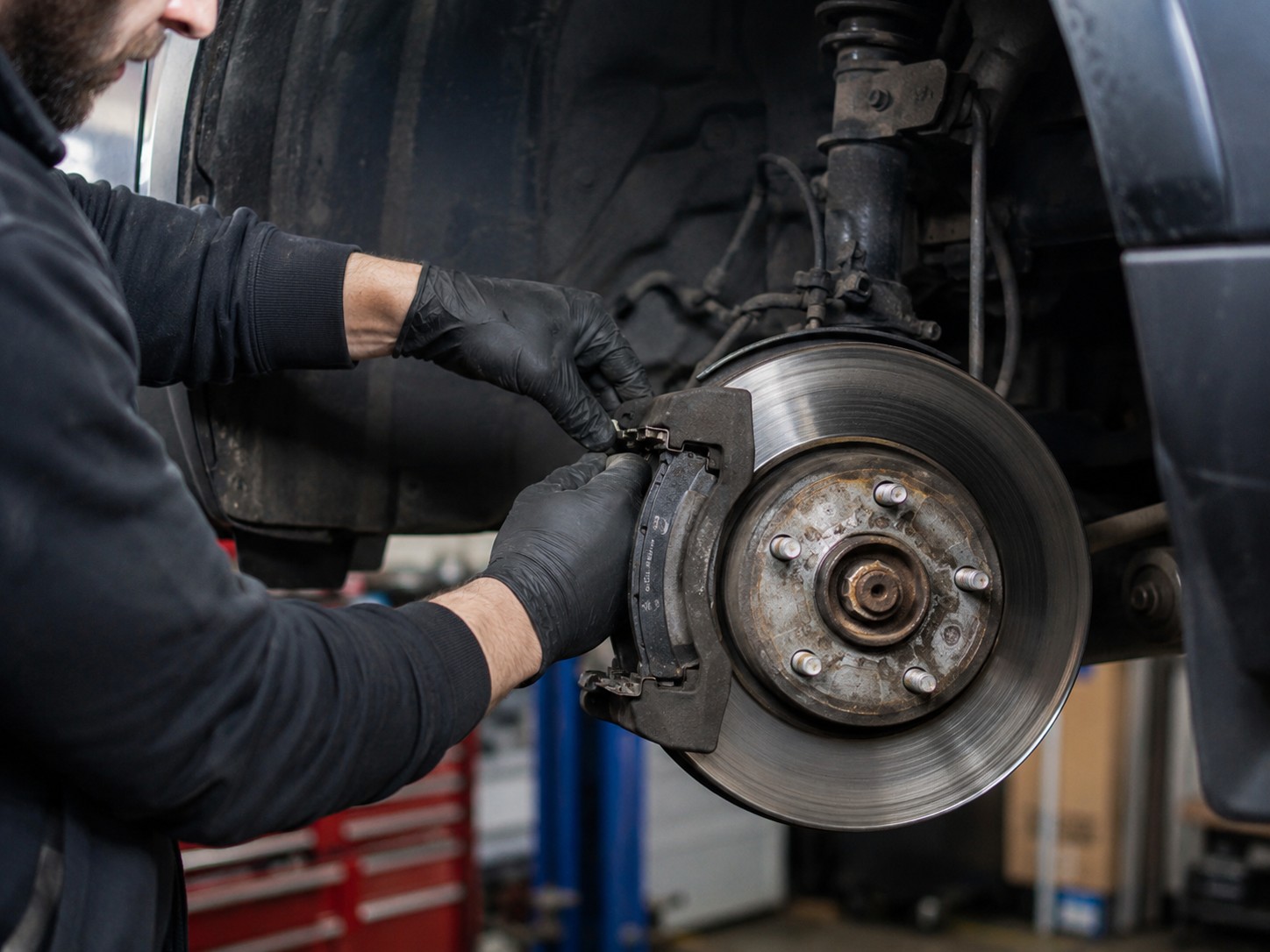 Vehicle brake rotor and caliper repair